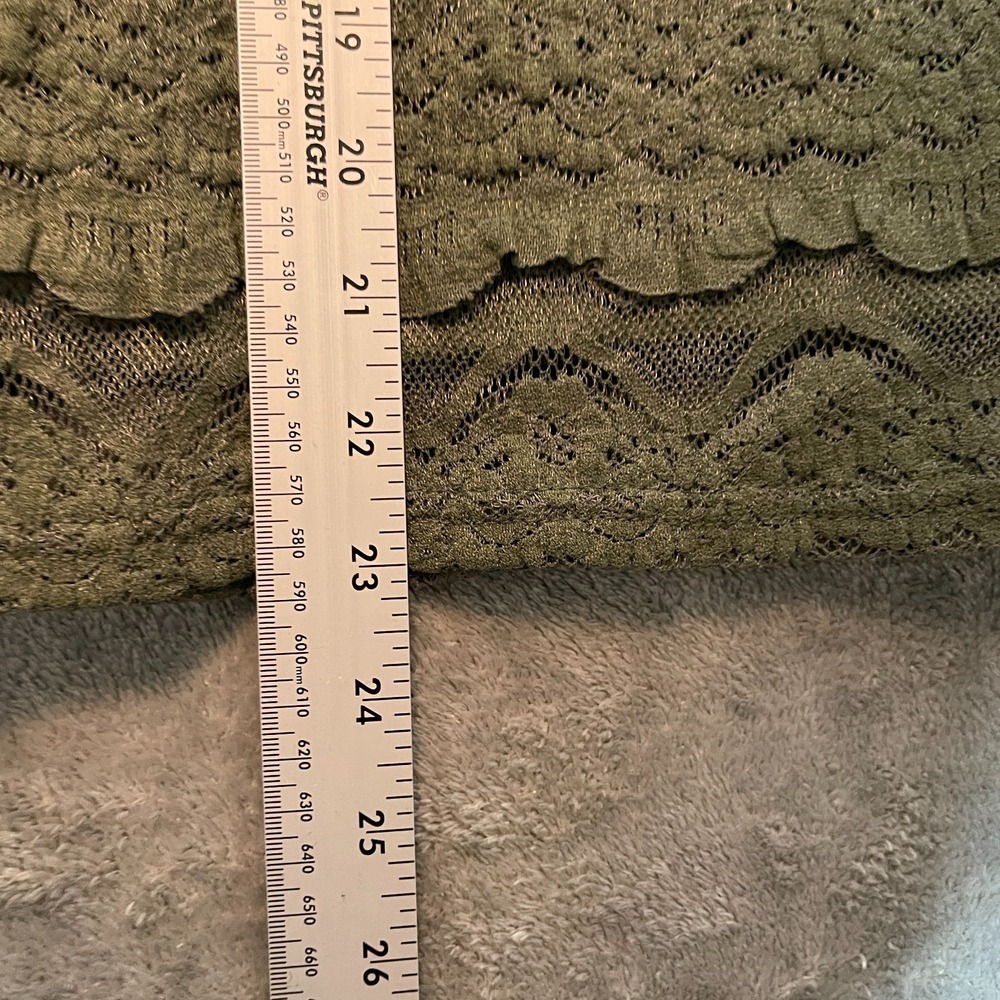 Womens Lace Textured Sheer* Mock Neck Top S Whimsigoth Fairy Grunge Y2K Festival - Picture 9 of 11